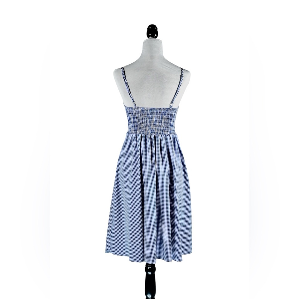Cupshe Blue Gingham Midi Dress Cutout Bow Front – Size M - Picture 10 of 17